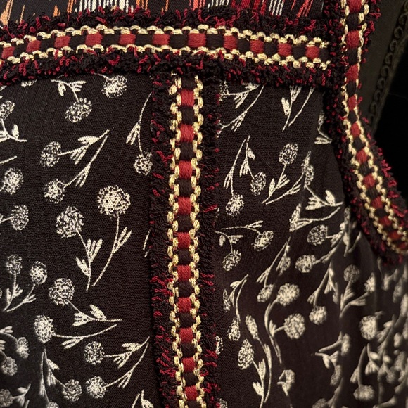 THML Black with Colorful Geometric Midi Dress - Picture 5 of 8